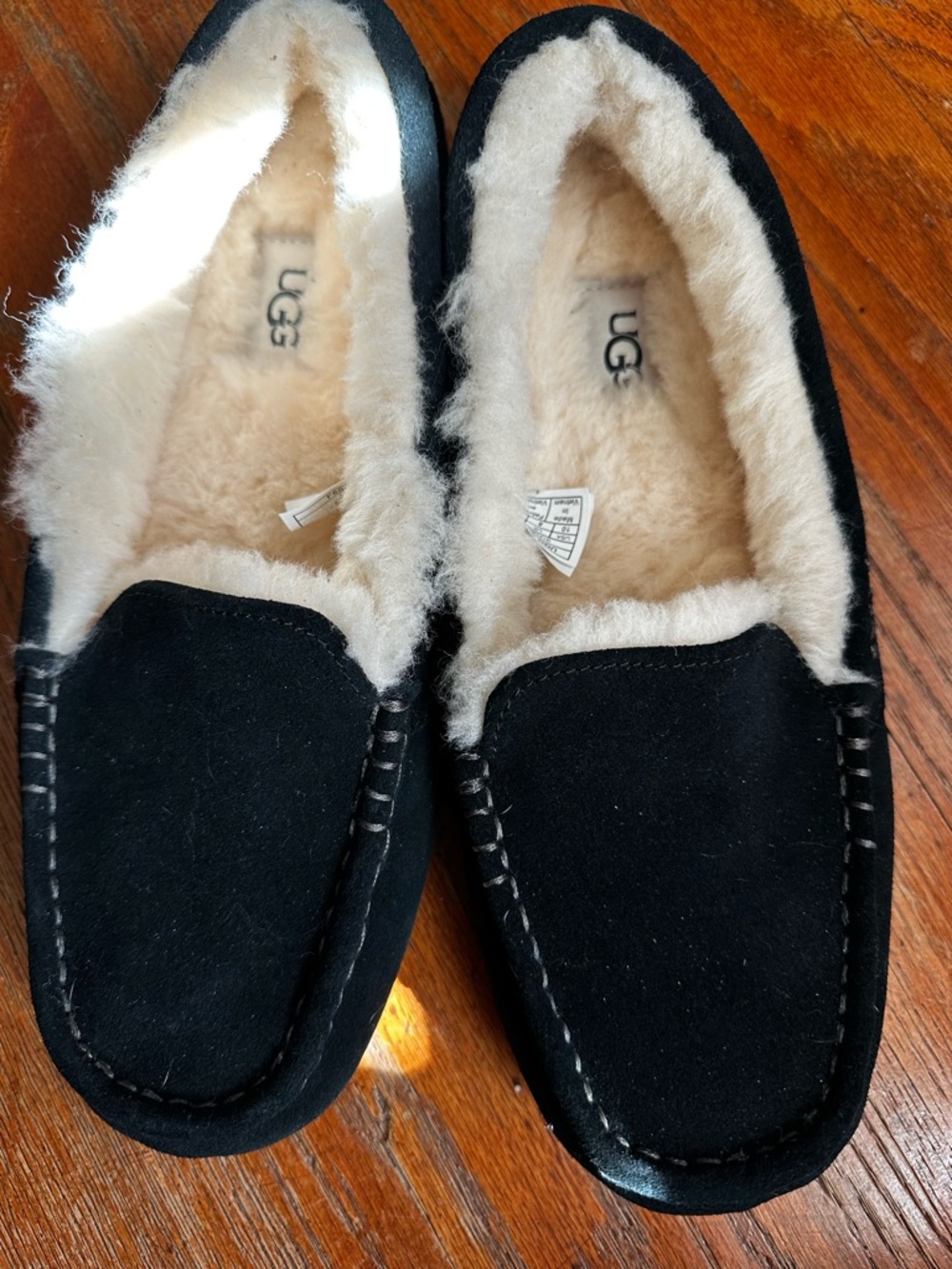 UGG black Shearling-Lined Slip-On